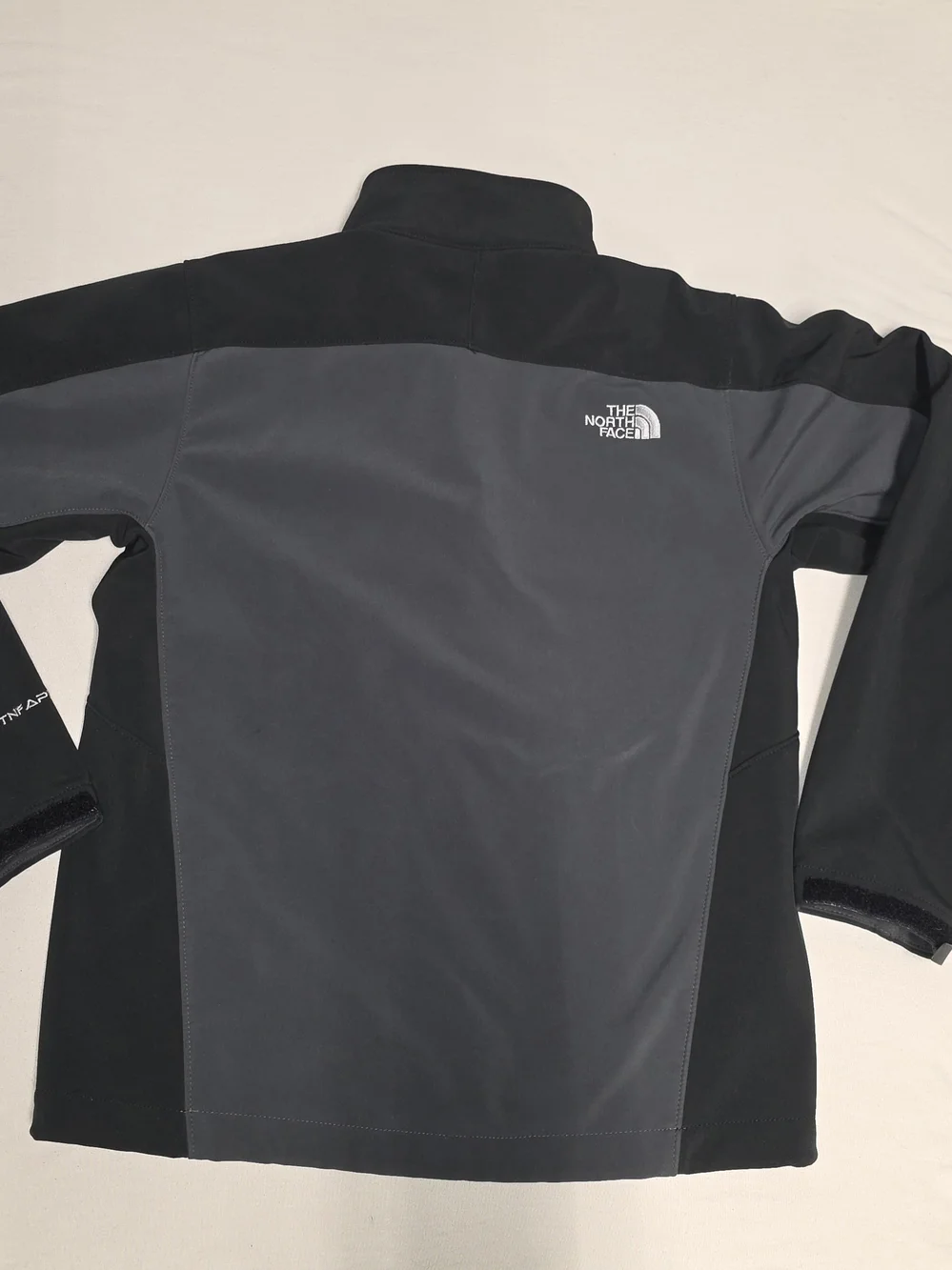 The North Face Men's Jacket - Charcoal and Black with Yellow Accents